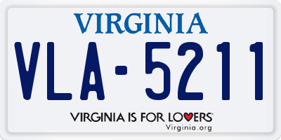 VA license plate VLA5211