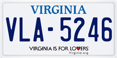 VA license plate VLA5246