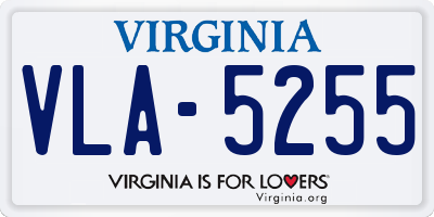 VA license plate VLA5255