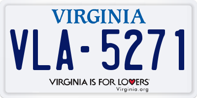 VA license plate VLA5271