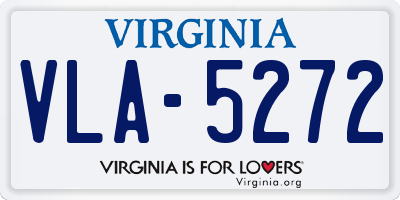 VA license plate VLA5272