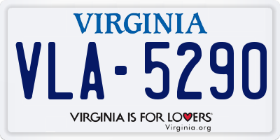 VA license plate VLA5290