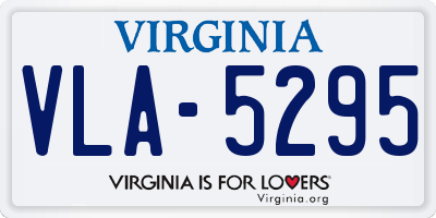 VA license plate VLA5295