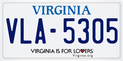 VA license plate VLA5305
