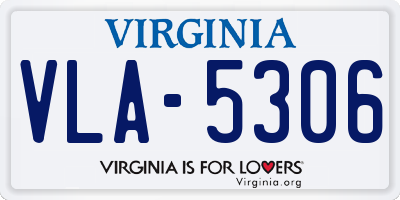 VA license plate VLA5306