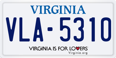 VA license plate VLA5310