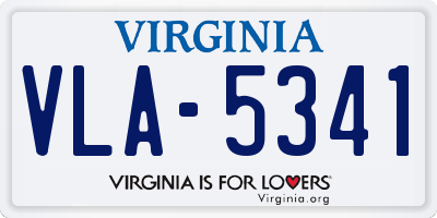 VA license plate VLA5341