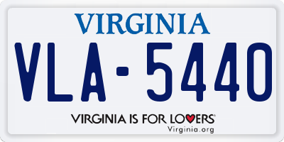 VA license plate VLA5440