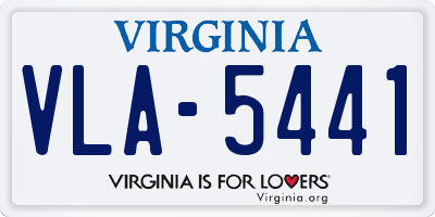 VA license plate VLA5441