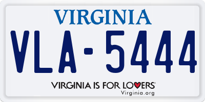 VA license plate VLA5444