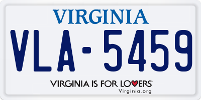 VA license plate VLA5459