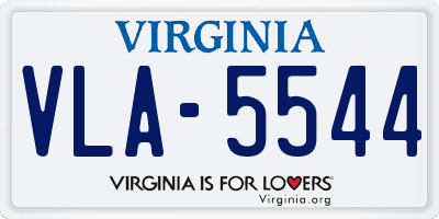 VA license plate VLA5544
