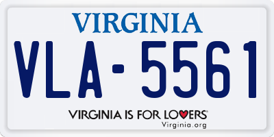 VA license plate VLA5561