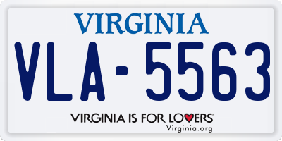 VA license plate VLA5563