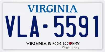 VA license plate VLA5591