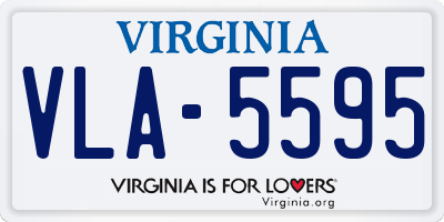 VA license plate VLA5595