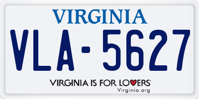 VA license plate VLA5627