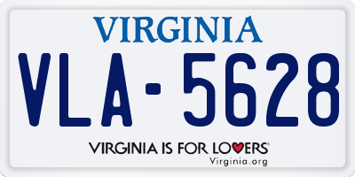 VA license plate VLA5628