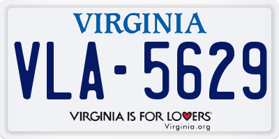 VA license plate VLA5629