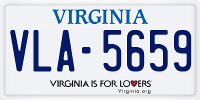 VA license plate VLA5659