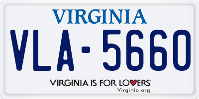 VA license plate VLA5660