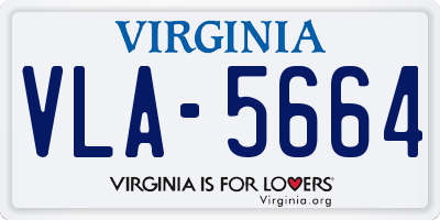 VA license plate VLA5664