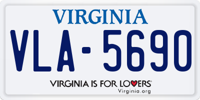 VA license plate VLA5690