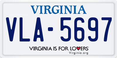 VA license plate VLA5697