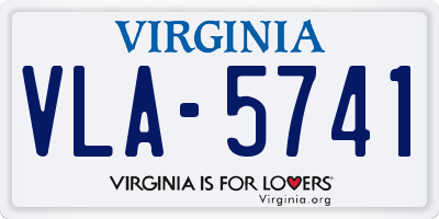 VA license plate VLA5741