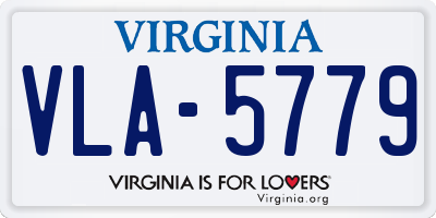 VA license plate VLA5779