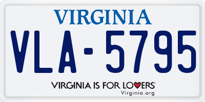 VA license plate VLA5795