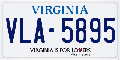 VA license plate VLA5895