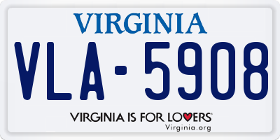 VA license plate VLA5908