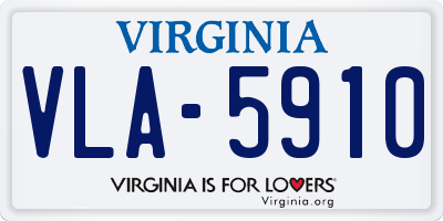 VA license plate VLA5910