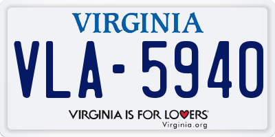 VA license plate VLA5940