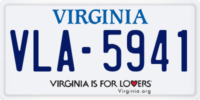 VA license plate VLA5941