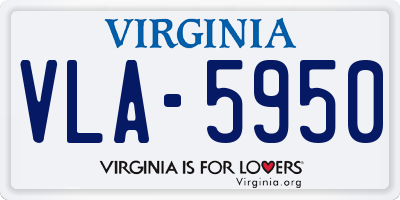 VA license plate VLA5950