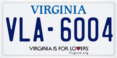 VA license plate VLA6004