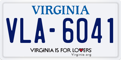 VA license plate VLA6041