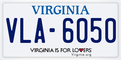 VA license plate VLA6050