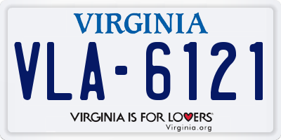 VA license plate VLA6121
