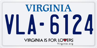 VA license plate VLA6124