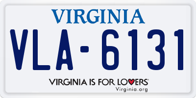 VA license plate VLA6131