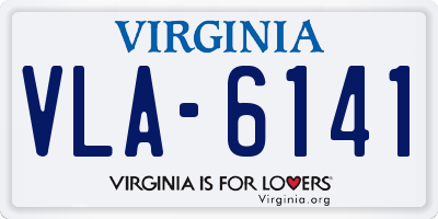 VA license plate VLA6141