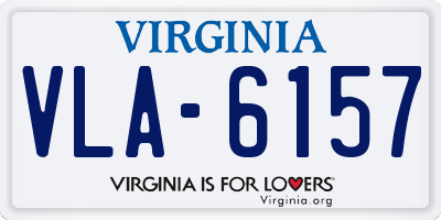 VA license plate VLA6157