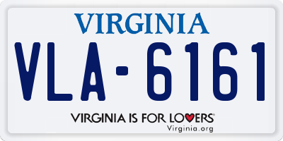 VA license plate VLA6161