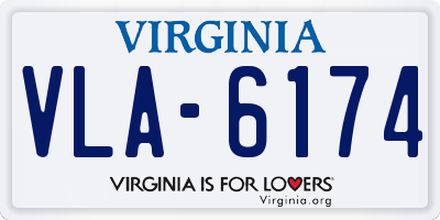VA license plate VLA6174