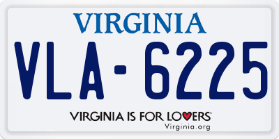 VA license plate VLA6225