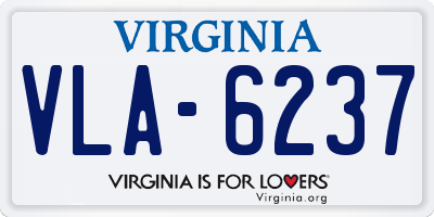VA license plate VLA6237