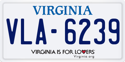 VA license plate VLA6239